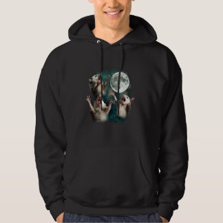 Drie Possum Maan 3 Opossum Grappige Rare Vervloekt Hoodie