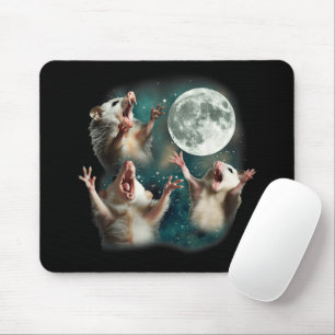 Drie Possum Maan 3Buidelrat Grappig Vreemd Vervloe Muismat