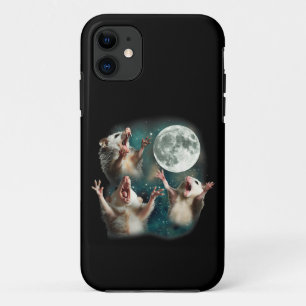Drie Possum Maan 3Opossum Grappig Vreemd Vervloekt Case-Mate iPhone Case