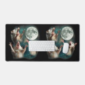 Drie Possum Maan 3Opossum Grappige Rare Vervloekte Bureaumat (Keyboard & Muis)