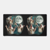 Drie Possum Maan 3Opossum Grappige Rare Vervloekte Bureaumat (Voorkant)