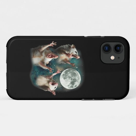 Drie Possum Maan 3Opossum Grappige Rare Vervloekte Case-Mate iPhone Case (Achterkant (horizontaal))