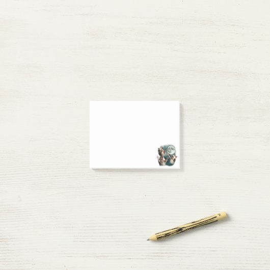 Drie Possum Maan 3Opossum Grappige Rare Vervloekte Post-it® Notes (Op bureau)
