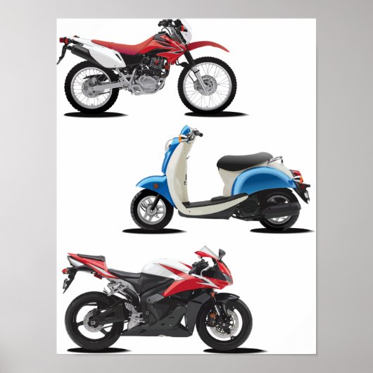 Drie Posters motorfietsen (Voorkant)