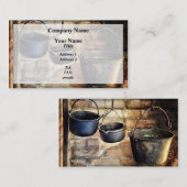 Drie potten in de koloniale keuken visitekaartje (Voorkant / Achterkant)