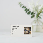 Drie potten in de koloniale keuken visitekaartje (Staand voorkant)