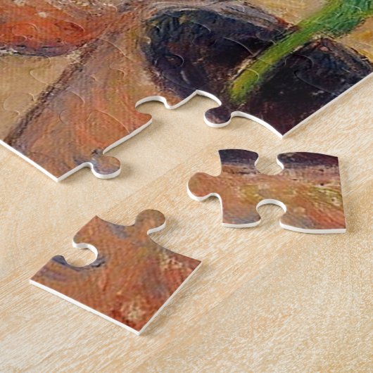 Drie potten Tulps Monet Fine Art Legpuzzel (Zijkant)