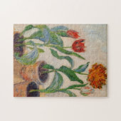 Drie potten Tulps Monet Fine Art Legpuzzel (Horizontaal)