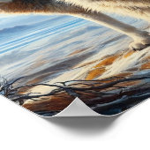 Drie prachtige Arctische wolven in Gletsjer Tundra Poster (Hoek)