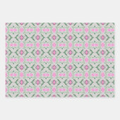 Drie prachtige coördinerende Design met roze Inpakpapier Vel (Voorkant 3)