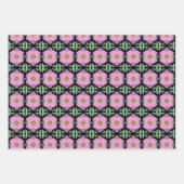 Drie prachtige coördinerende Design met roze Inpakpapier Vel (Voorkant)