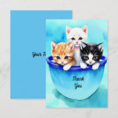 Drie prachtige Kittens Bedankkaart (Voorkant / Achterkant)