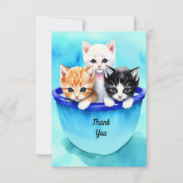 Drie prachtige Kittens Bedankkaart