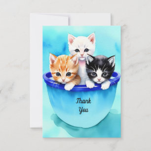 Drie prachtige Kittens Bedankkaart