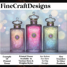 Drie prachtige parfumflessen AF6 Decoupage