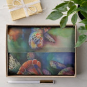 Drie prachtige schildpadden migreren in stormachti tissuepapier (Geschenk)