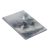 Drie prachtige wolven in de wintersneeuw notitieboek (Rechterzijde)