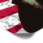 Drie Presidenten en de Amerikaanse vlag Poster (Hoek)