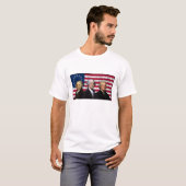 Drie Presidenten en de Amerikaanse vlag T-shirt (Voorkant volledig)