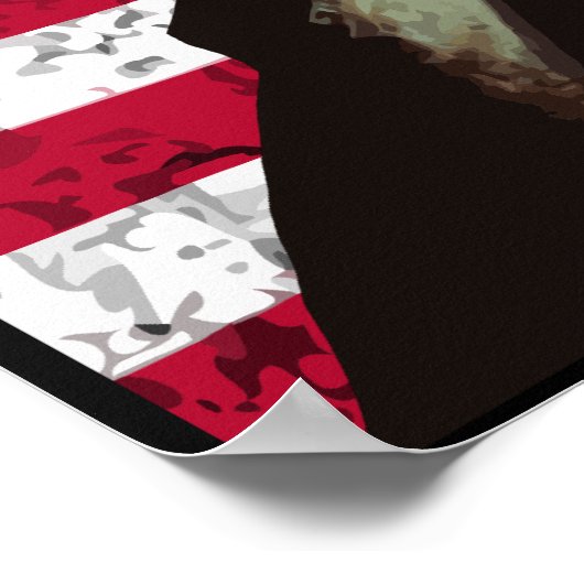 Drie Presidenten en de vlag van de Verenigde State Poster (Hoek)