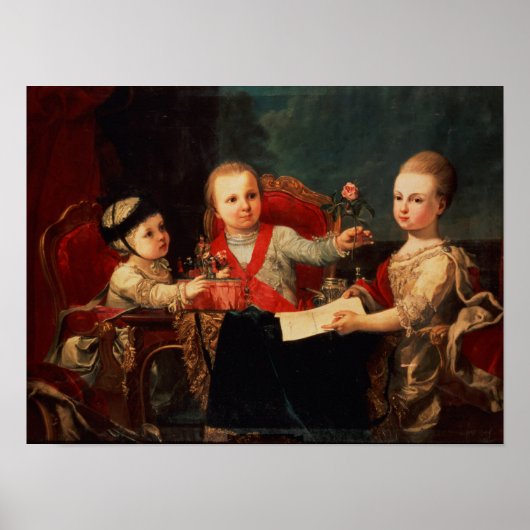 Drie prinsen, kinderen van Charles III Poster (Voorkant)