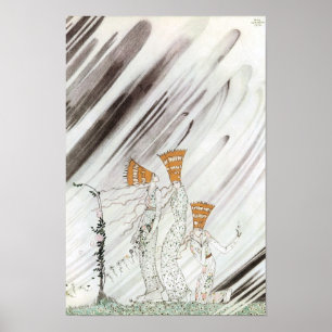 Drie prinsessen in Blauwe Berg door Kay Nielsen Poster