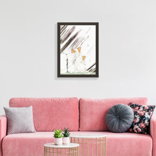 Drie prinsessen in de Blauwe Berg door Kay Nielsen Canvas Afdruk (Insitu (Woonkamer))