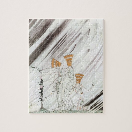 Drie prinsessen in de Blauwe Berg door Kay Nielsen Legpuzzel (Verticaal)