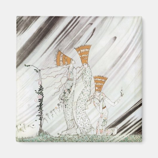 Drie prinsessen in de Blauwe Berg door Kay Nielsen Magneet (Voorkant)