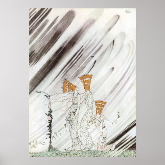 Drie prinsessen in de Blauwe Berg door Kay Nielsen Poster (Voorkant)