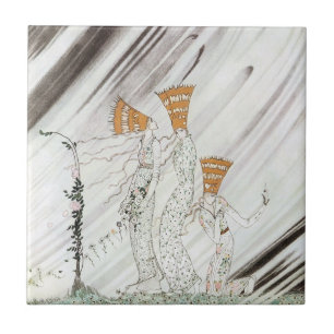 Drie prinsessen in de Blauwe Berg door Kay Nielsen Tegeltje