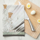 Drie prinsessen in de Blauwe Berg door Kay Nielsen Theedoek (Quarter Fold)