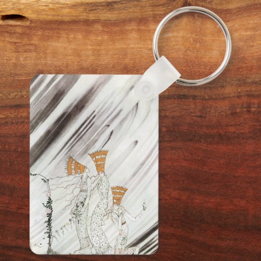 Drie prinsessen op de Blauwe Berg van Kay Nielsen Sleutelhanger (Achterkant)