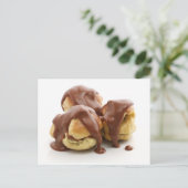 drie profiteroles briefkaart (Staand voorkant)