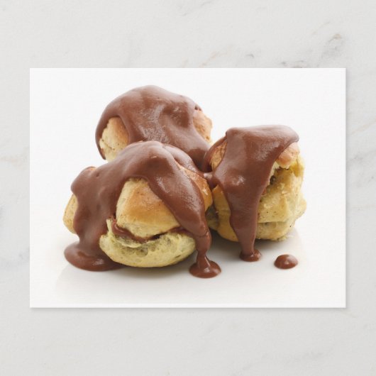drie profiteroles briefkaart (Voorkant)