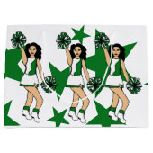 Drie Proost Aangepaste Gift Bag Groen #2 Groot Cadeauzakje (Voorkant)