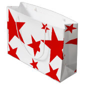 Drie Proost Aangepaste Gift Bag Rood #1 Groot Cadeauzakje (Achterkant Gekanteld)