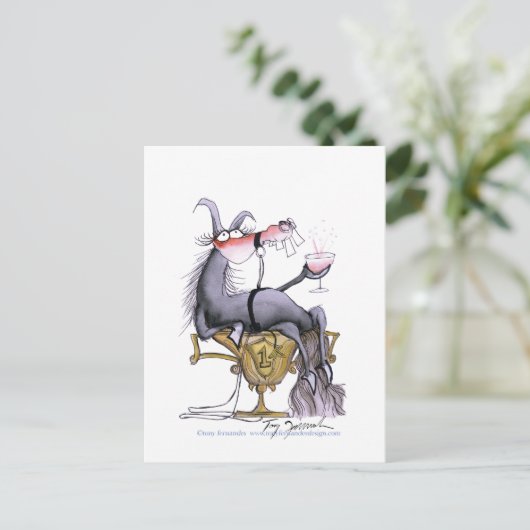 Drie proost! briefkaart (Staand voorkant)