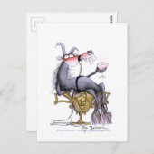 Drie proost! briefkaart (Voorkant / Achterkant)