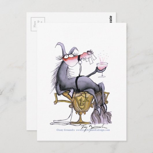 Drie proost! briefkaart (Voorkant / Achterkant)