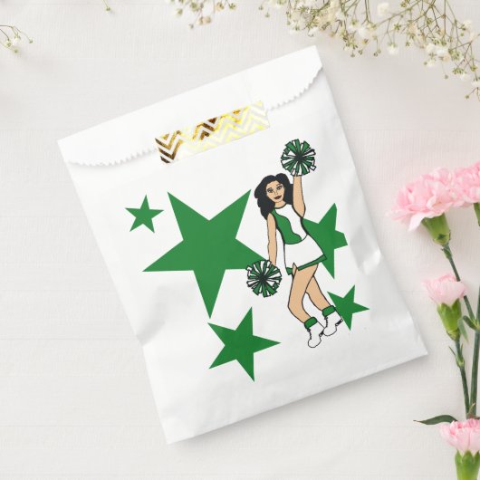 Drie Proost Custom Wit Favor Tas Groen #2 Bedankzakje (Gezegeld)