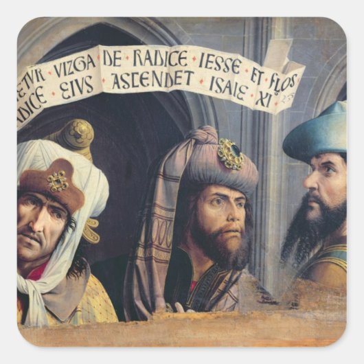 Drie Prophets, Provence School Vierkante Sticker (Voorkant)