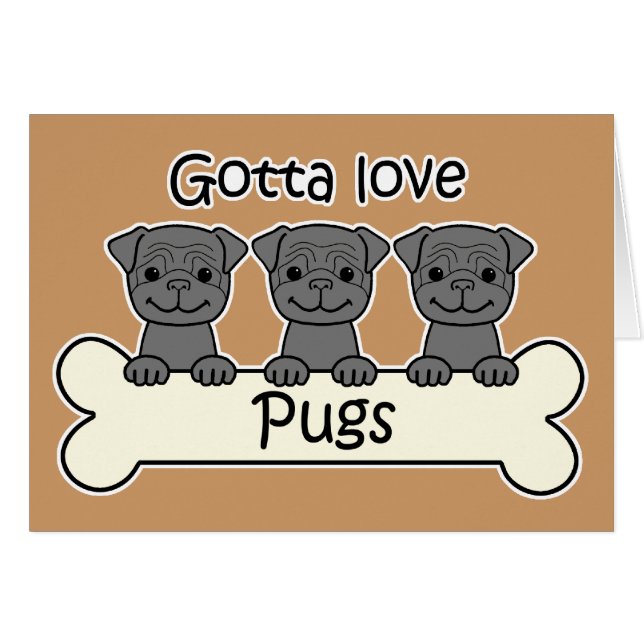 Drie pugs (Voorkant Horizontaal)