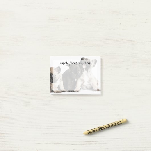 Drie Puppies Post-it® Notes (Op bureau)
