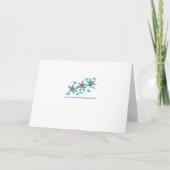 Drie Purple Flowers Adoption Aankondiging Kaarten (Achterkant)