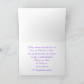 Drie Purple Flowers Adoption Aankondiging Kaarten (Binnen)