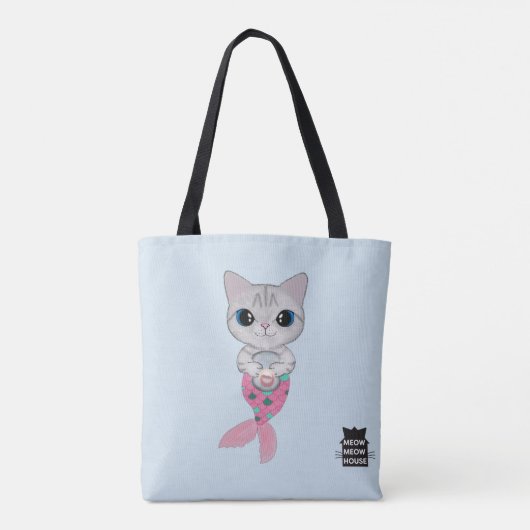 Drie Purrmata's met een Siamese mix-kat Tote Bag (Achterkant)