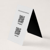 drie QR-code Twee, ingevuld Visitekaartje (Achterkant)