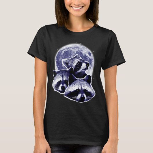 Drie Raccoon Moons Wolves Parody T-shirt (Voorkant)