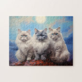 Drie Ragdoll katten Legpuzzel (Horizontaal)